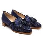 Clair de Lune Mocassin blauw leder ME550/T