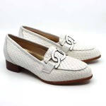 Clair de Lune Mocassin wit leder ME527/T