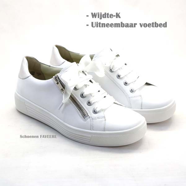 reinigen eetbaar Erfenis Sneaker Wit 32019 Solidus met uitneembaar voetbed in wijdte-K